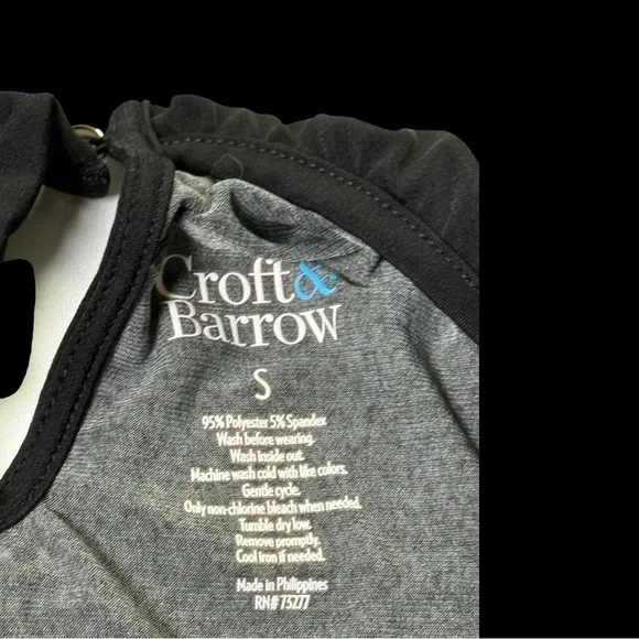 Croft & Barrow Black and White Top Size Small - Picture 2 of 6